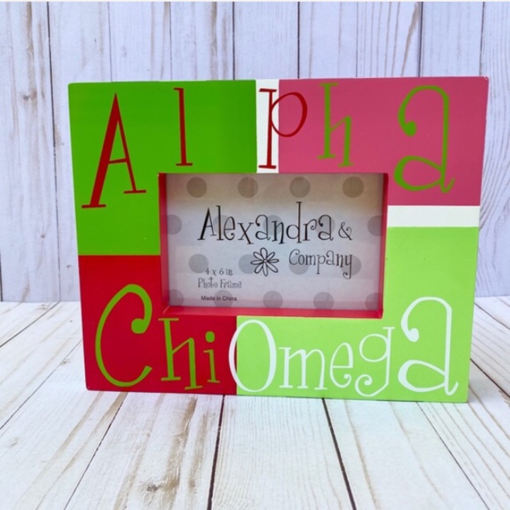 Alpha Chi Omega Block Picture Frame- NIB